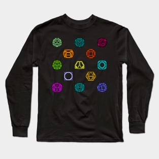 gmtrx Lawal v2 Skeletal Archimedean Solids color matrix 1 Long Sleeve T-Shirt